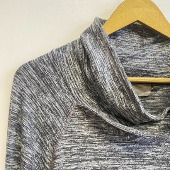 Athleta Heather Gray Techie Cowl Neck Sweatshirt - Picture 5 of 12